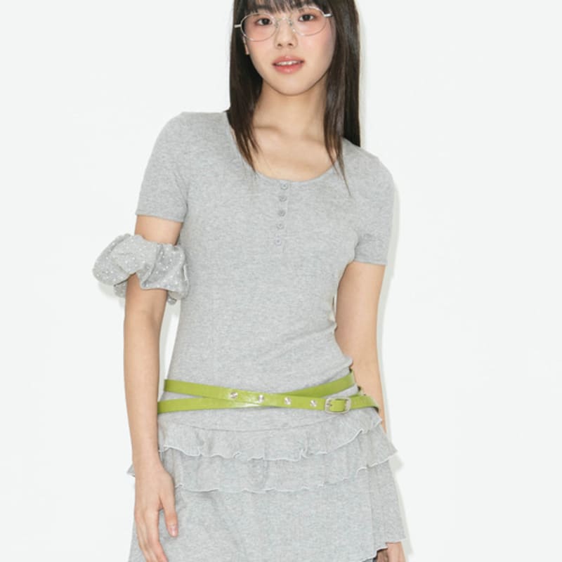 LOTS YOU lotsyou_Darlene Scrunchie Melange Gray