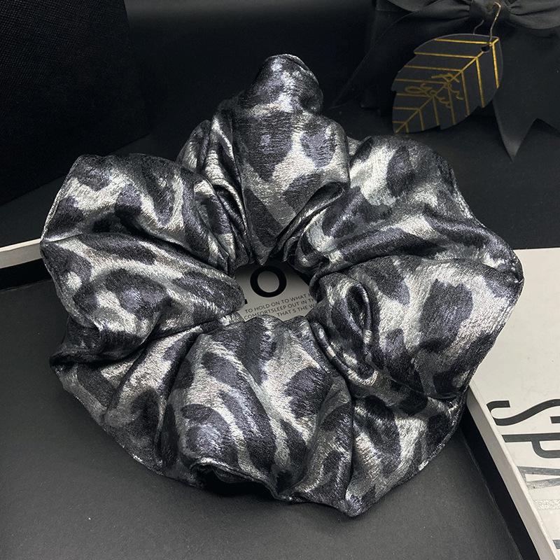 Pearlescent Gradient Leopard Print Padded Hair Tie - 2026 Fashion Ponytail Bun Accessory for Women