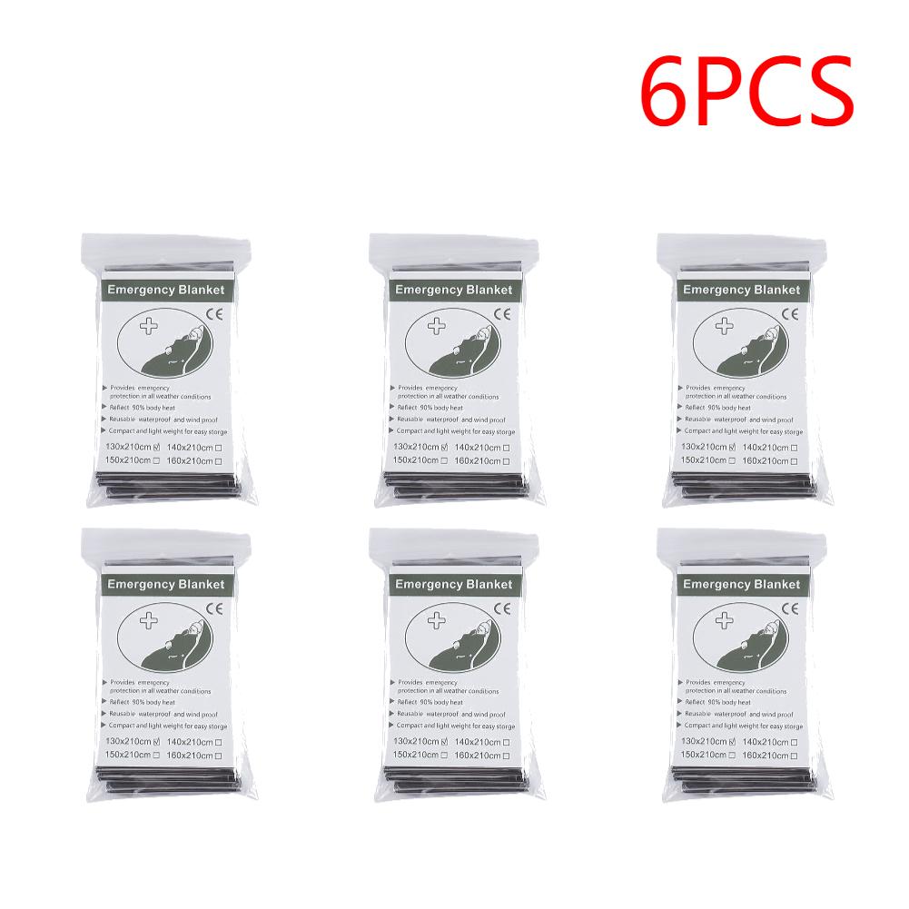 1-30PCS Windproof Foil Thermal Emergency Blanket Survival Gear First Aid Military Rescue Kit Waterproof Folding for Camping Outd