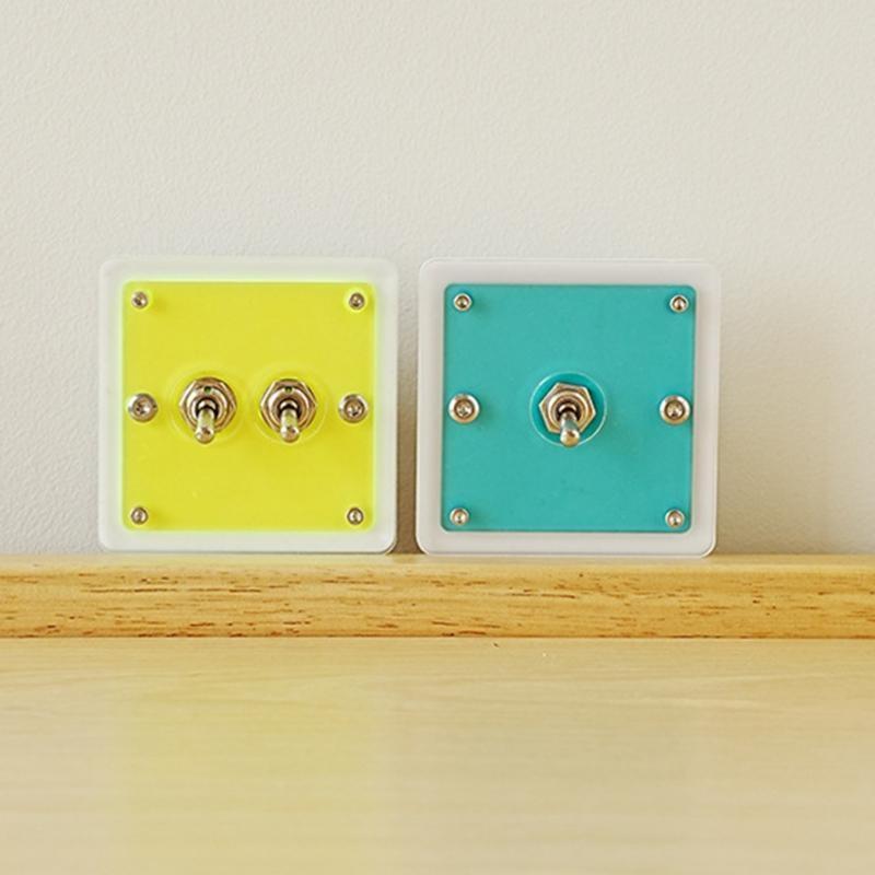 652F Modern Acrylic Single/Double Toggles Switches Panel Multicolor Design Easy To Clean for Personalizing Home Setting