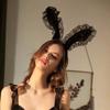 Bunny Girl Headband, Gold Velvet, Big Ears, Black Lace Lace, Sexy Cute, Uniform Accessories, Sex Lingerie
