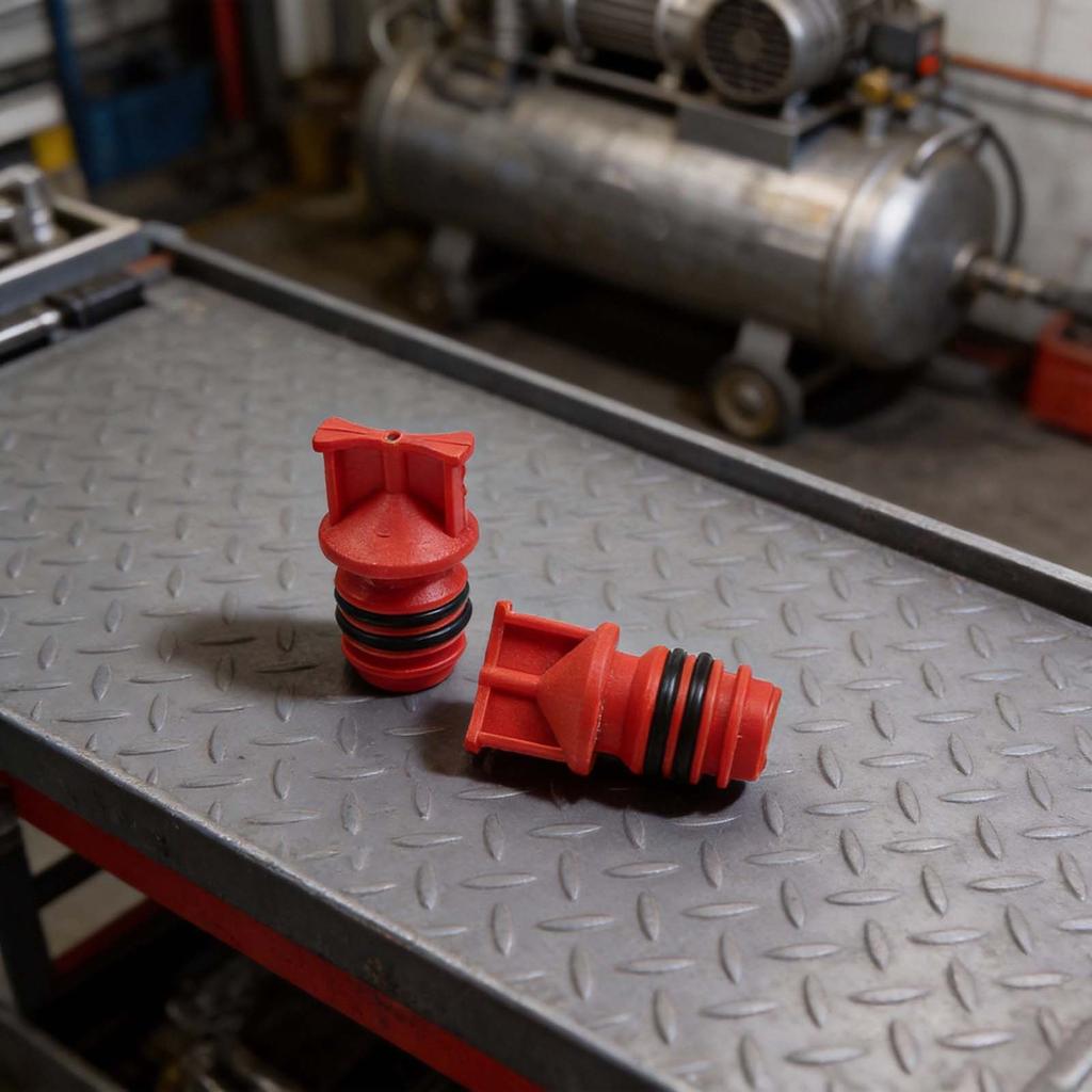 Air Compressor Oil Breather Cap Set 2pcs Plastic with 17mm Male Thread Diameter for Reliable Air Compressor Operation