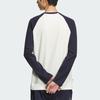 Adidas Small Logo Embroidered Patchwork Casual Long Sleeve T-Shirt Men Tops Legend-Ink-Blue JI6851