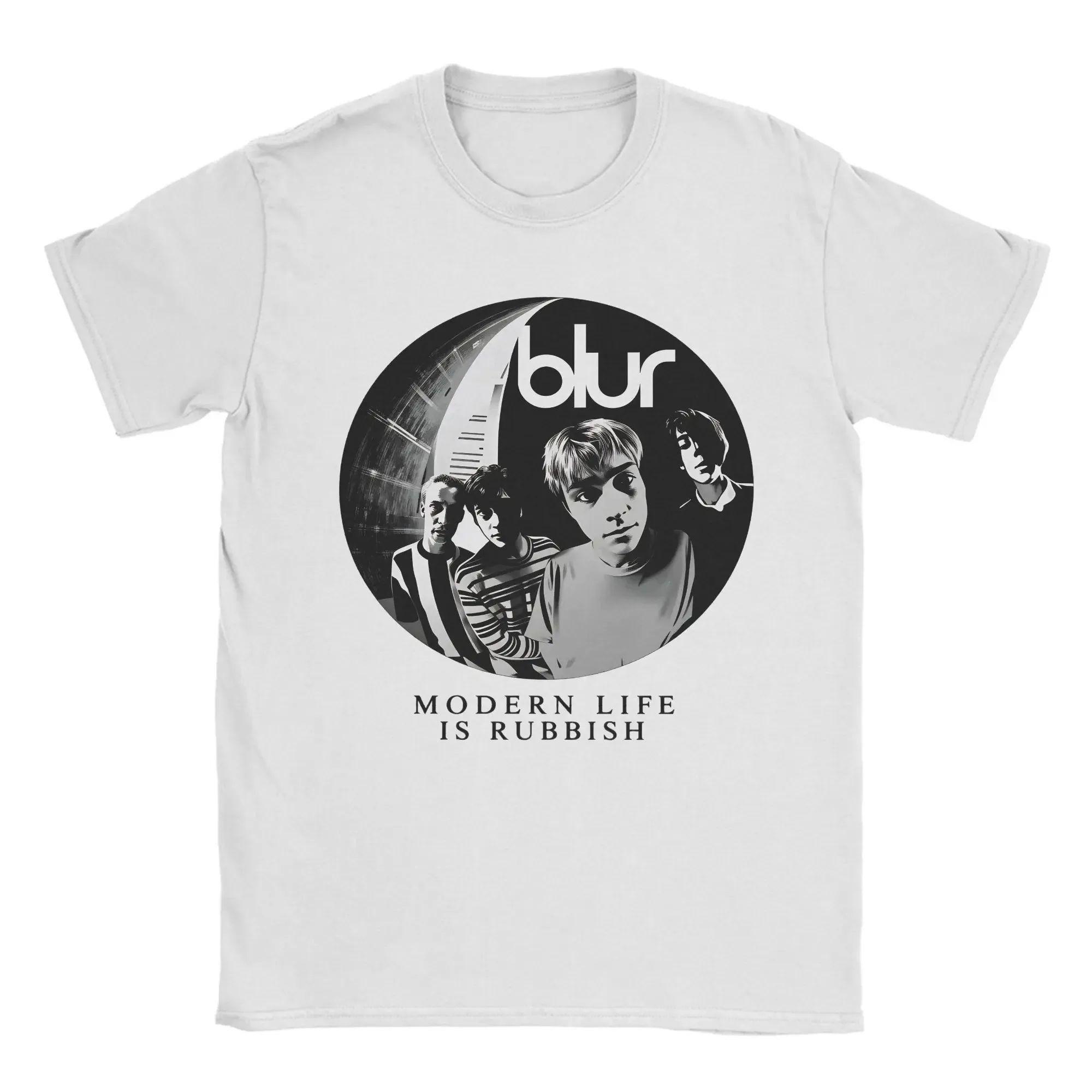 2026 Лето Самая продаваемая Рок-группа Blur Ретро Повседневная футболка с коротким рукавом для мужчин женщин Свободная и дышащая рубашка с длинным рукавом S black