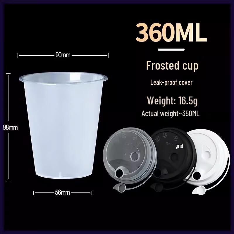 Miao Jiayi Disposable Frosted PP Milk Tea Cups with Lids