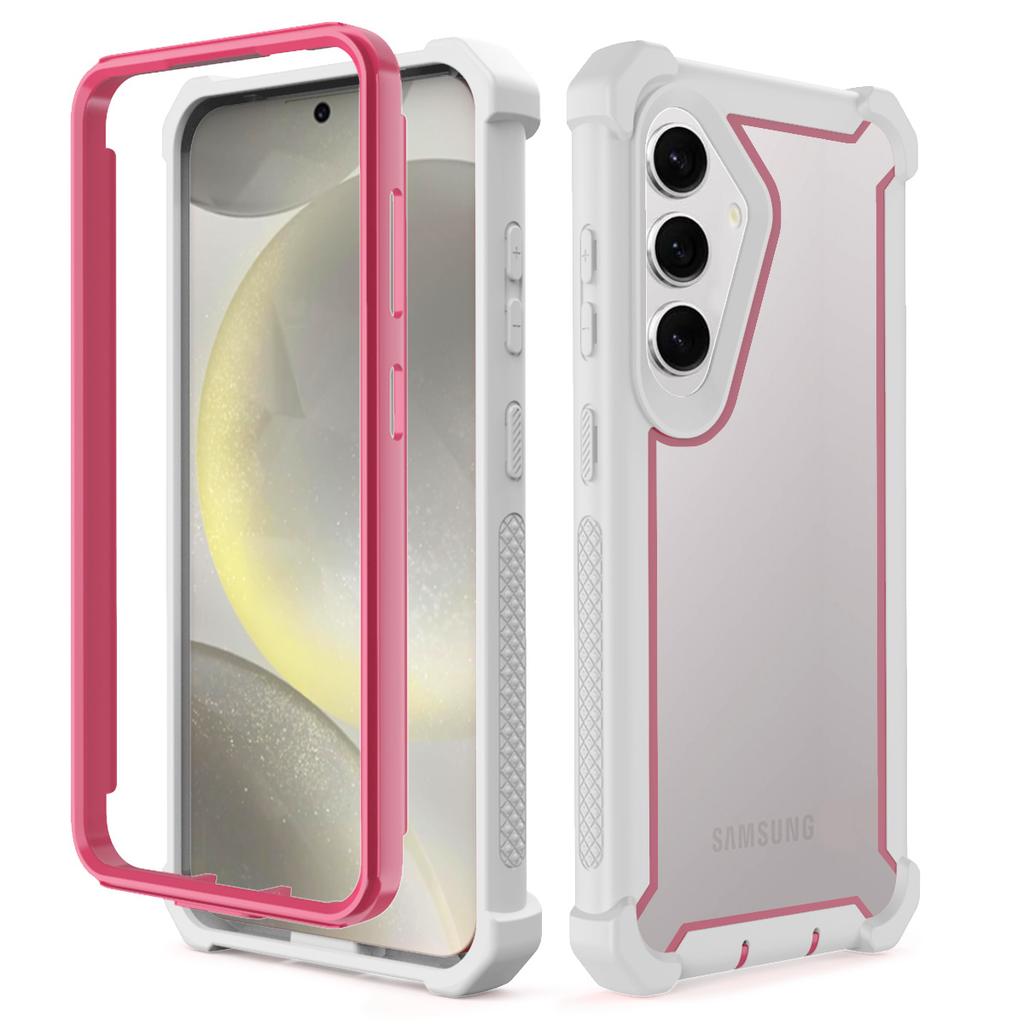 Custodia per Telefono Lussuosa Trasparente Antiurto Resistente per Samsung Galaxy S25 S24 S23 S22 S21 Ultra Plus S24FE S23FE Copertura a Doppio Strato
