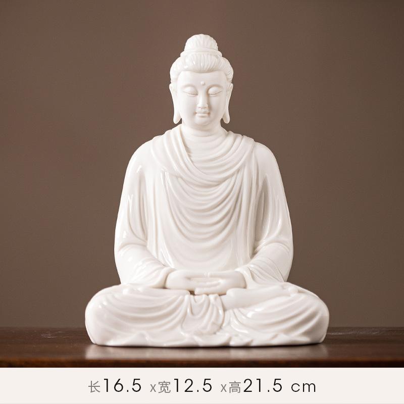 The Buddha statue of Sakyamuni and the Great Sun Buddha for home living room worship, office decoration, craft gifts and ornamen