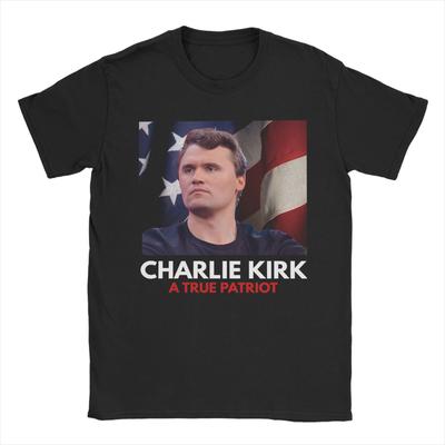 Freedom Must Be Defended Charlie Kirk T-Shirts Men  Funny Cotton Tees Crewneck Short Sleeve T Shirt Birthday Present Tops