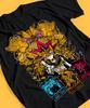 Summer YuGiOh Pharaoh Atem  Egyptian Gods Print Tshirt Black Oversized Cotton Casual Streetwear Tee For Fans