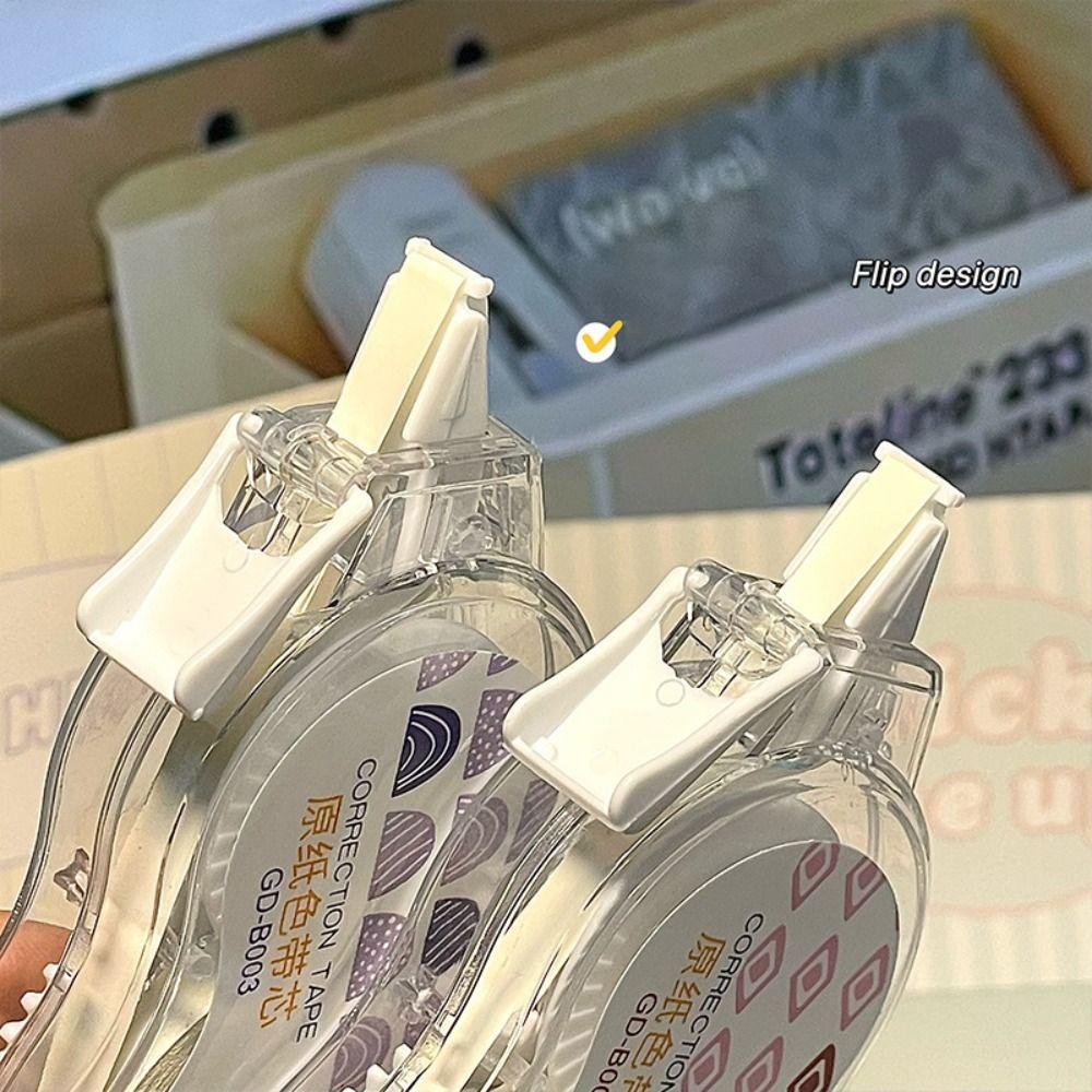 5pcs/Set Large Capacity Correction Tape Flip Design Student Alteration Tape  School Supplies