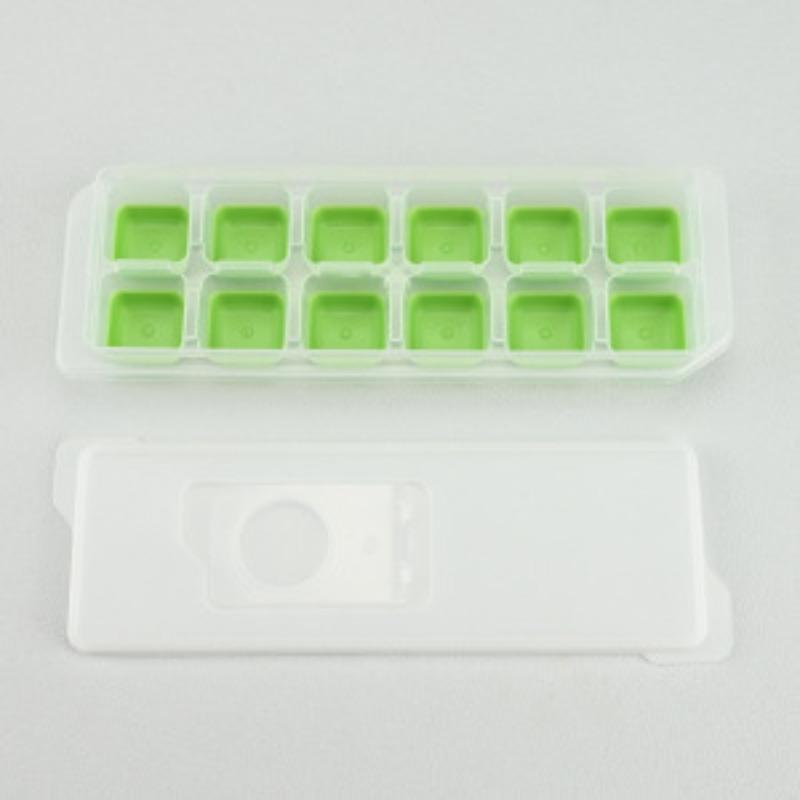 Silicone 9/12 Grid Giant Silicone Ice Cubes Square Tray Mold Orange Non-Toxic Durable Wine Ice Cube Bar Blocks Maker