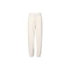 Solid Color Logo Embroidered Drawstring High Waist Fleece Cuffed Casual Pants Women Bottoms Khaki DQ5888-104