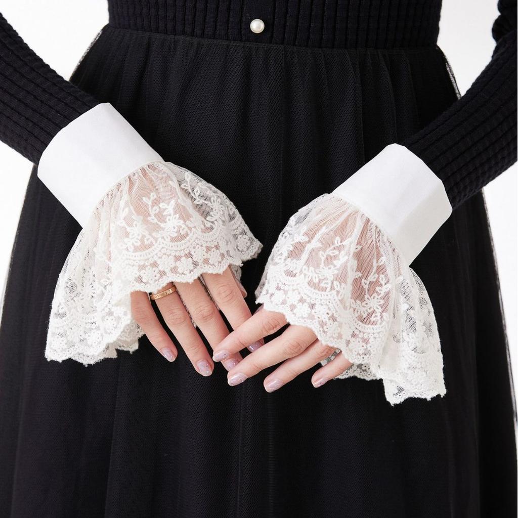 Mesh Lace Sleeves Decorative Fake Cuffs Nail Art Photography Props