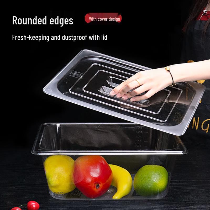 Transparent Acrylic PC Rectangular Gastronorm Food Pan