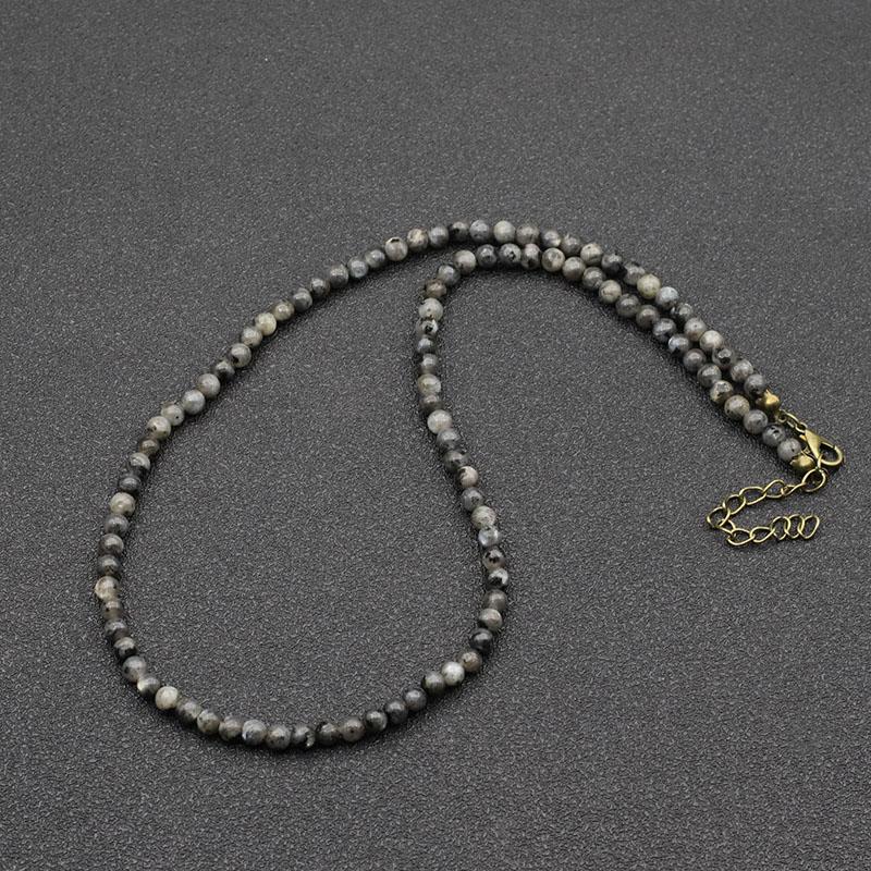 Collana girocollo unica da 18 pollici da uomo minimalista 4 mm pietra naturale collare regalo per fidanzato Hiphop Rock corta accessori per il collo