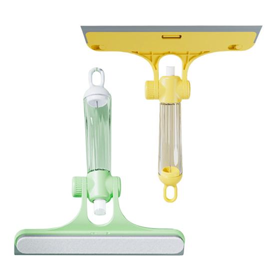 Glass Scraper Ergonomic Handle 3-in-1 Window Cleaning Tool with Spray