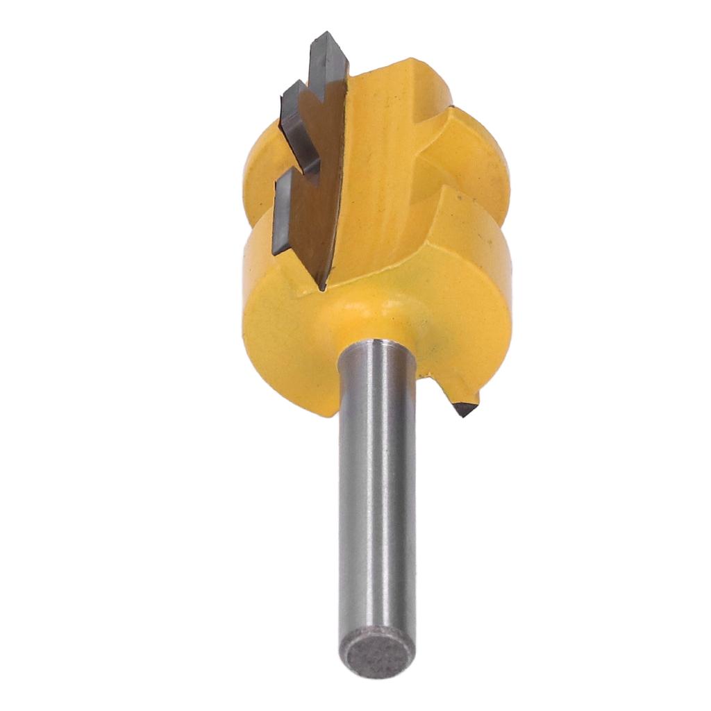 Reversible Glue Joint Router Bit Square Tooth T Slot Milling Cutter with 14in Round Shank