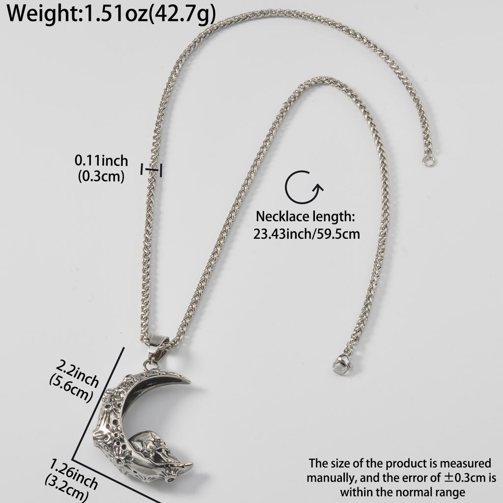 Mjolnir Pendant Necklace Stainless Steel Viking Thor Hammer Norse Mythology Gothic Jewelry Black Gift