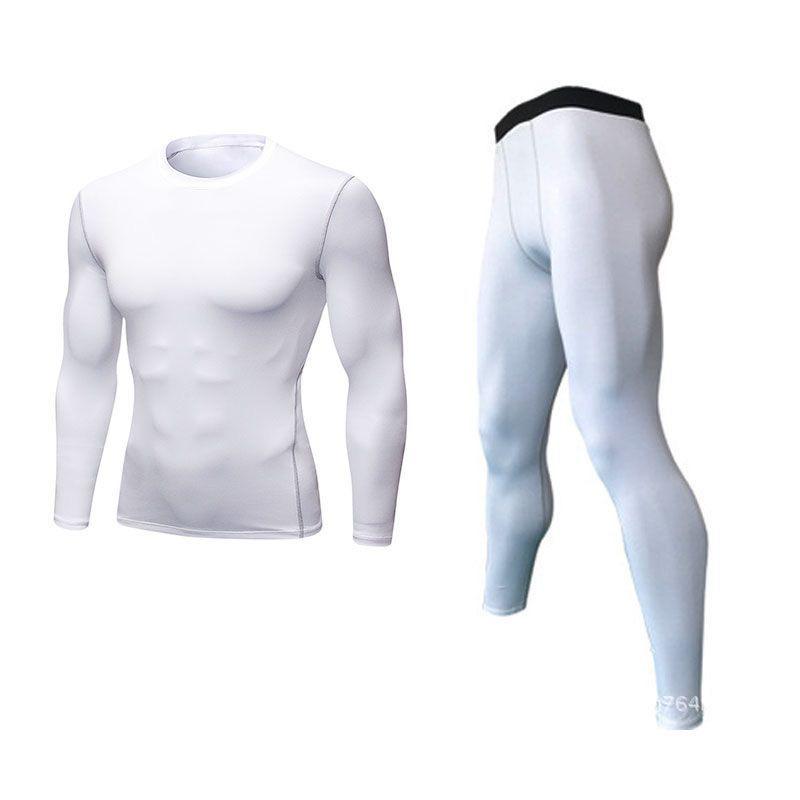 Men's Quick Dry Compression Sports Set: Long Sleeve & Pants Fitness Wear for Spring/Autumn Running & Training