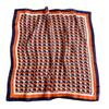 Fashion geometric color matching simulation silk scarf thin spring and summer square scarf scarf professional tie scarf hair tie bag silk scarf