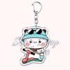 Cute Bubu Love Dudu Yier Keychains Couple Bear Panda Keyrings for Accessories Bag Pendant Key Chain Jewelry Fans Lovers Gifts