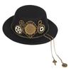 Steam Mini Top Hat Gothic Vintage Design Head Gear Metal Gears and Chain Fedoras Costume Accessories