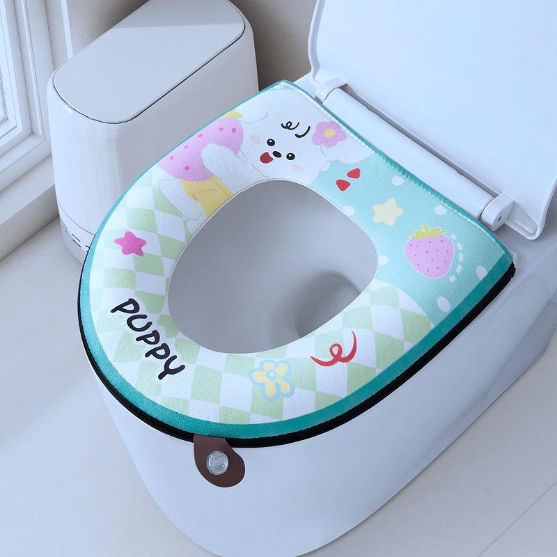 Toilet seat New Year s toilet cover Household toilet cover Universal toilet cover Four seasons toilet cover