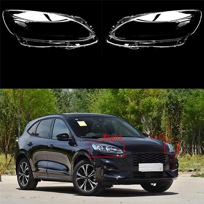 AUTO Car Front Headlight Cover Lampshades Lamp Shell Headlights Lens Cover For Ford Escape -