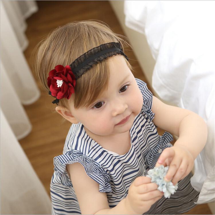 Kawaii Flower Headband Rabbit Ears Turban Headband Baby Girls Kids Hair Bows Head Bands Accessories for Children Headdress