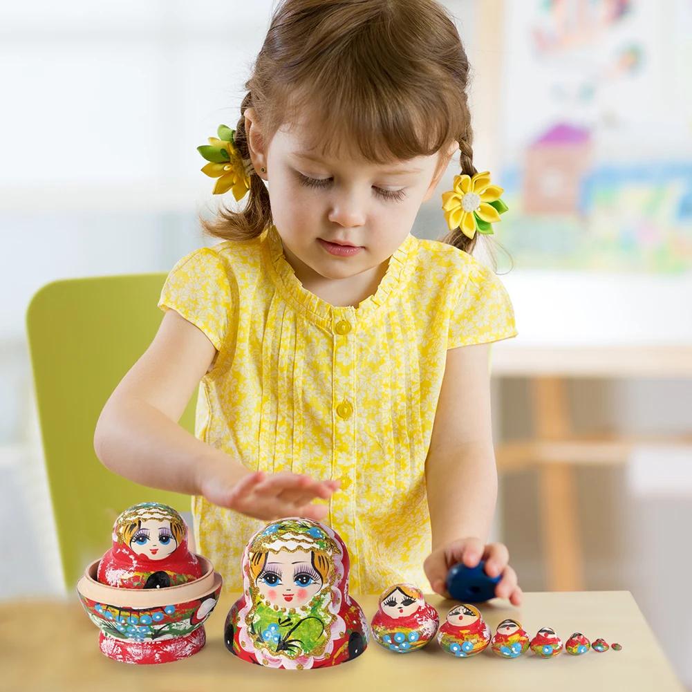 5/10-Layers Matrioschka Houten Russian Nesting Matryoshka Doll Poppen Voor Kinderen Brithday Geschenken Decor Poupée De Russ