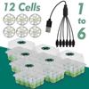 LED Grow Light Seedling Starter Tray Kit with Transparent Cover Indoor Garden Greenhouse Flower Plants Nursery Germination Box