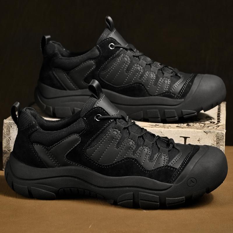 Fashion Outdoor Casual Leather Shoes New Fashion Men's Sneakers Non-slip Male Treking Footwear Versatile Hiking Shoes Handmade Trainers