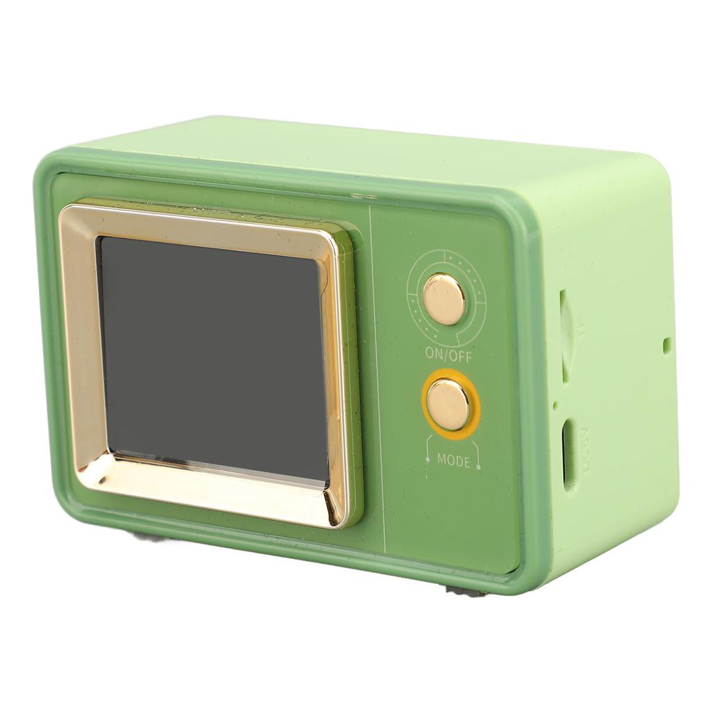 Retro Speaker TV Shaped Multifunctional Fashionable Time Speaker for Home Outdoor Use