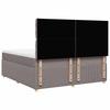 Box Spring Bed with Mattress Taupe 200x200 cm Fabric