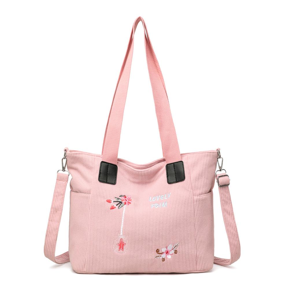 Large-capacity Tote Bag, Casual and Versatile Embroidered Shoulder Bag, Commuter Handbag