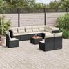 VidaXL Garden Lounge Set with Cushions 11 Pcs, Patio Sofas, Furniture Set, Outdoor Terrace Furniture, Black 3256028