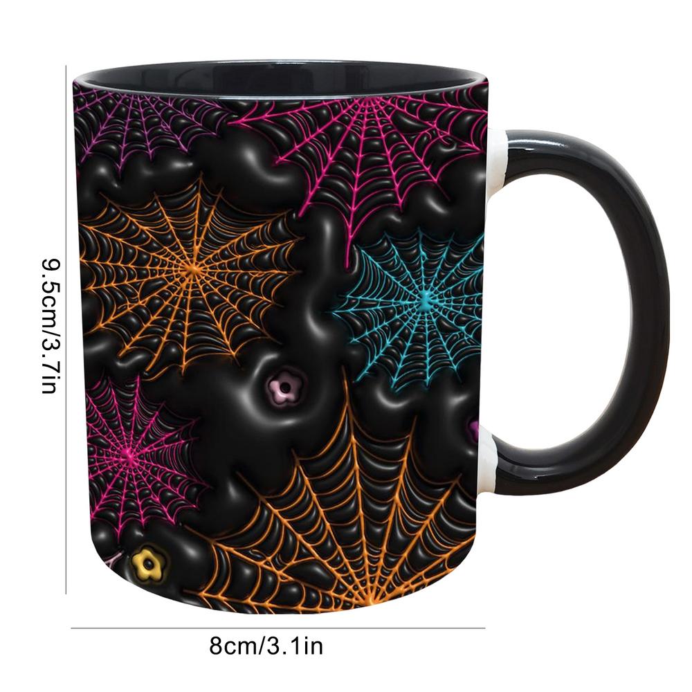 3D Effect Mugs 400ml Halloween Ceramic Cup Coffee Mug Handled Beverage Container Seasonal Photobooth Props Horror Cup for Tea 350ml