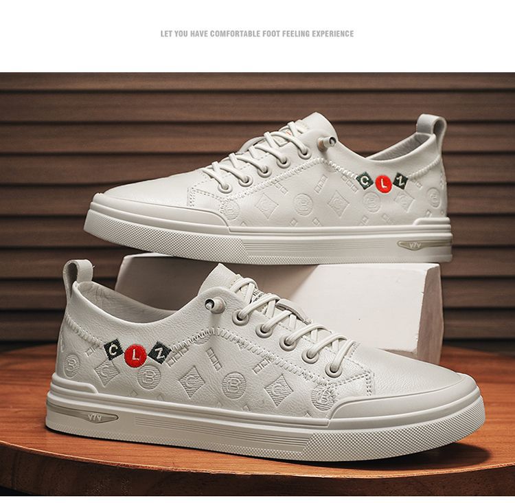 

2024 Большие весенние новые повседневные туфли для пар, модная универсальная повседневная обувь, студенческая обувь, нескользящая 44 белый