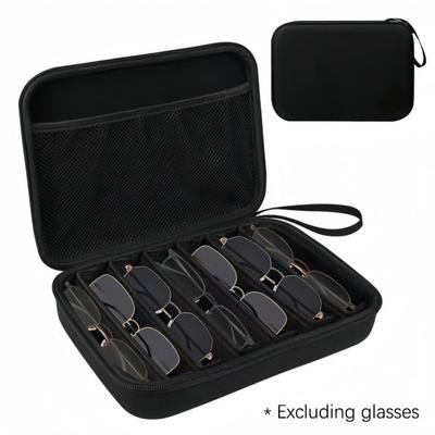 Waterproof Sunglasses Protective Cover 6/7 Compartment Eyeglasses Holder  Eyewear Watch Storage