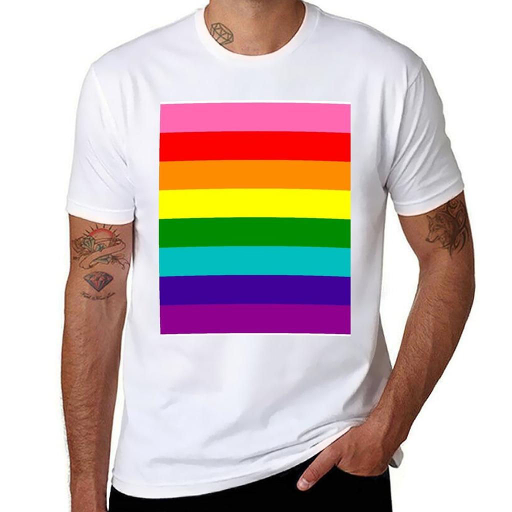 1977 Gay Pride Flag TShirt Casual Loose Fit Short Sleeve TShirt