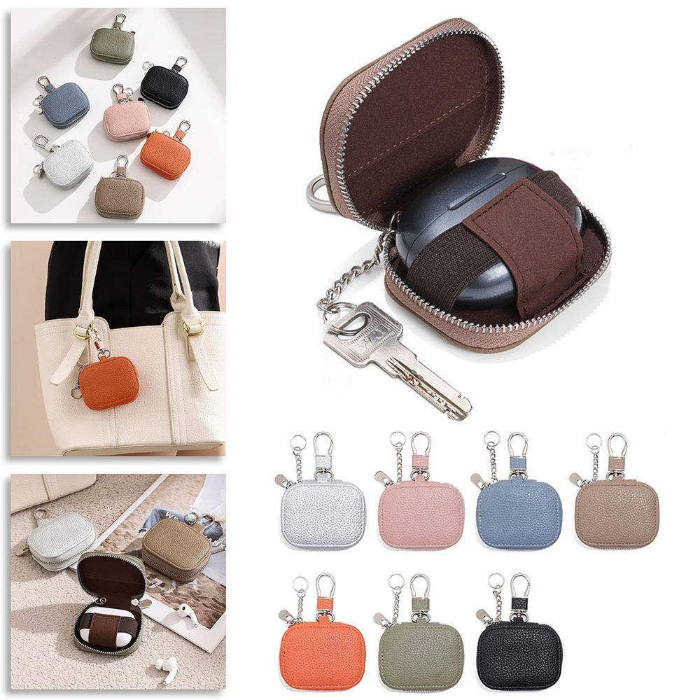 Gifts Waist Hanging Key Wallets PU Leather Portable Earbud Carrying Case Key Bag Universal