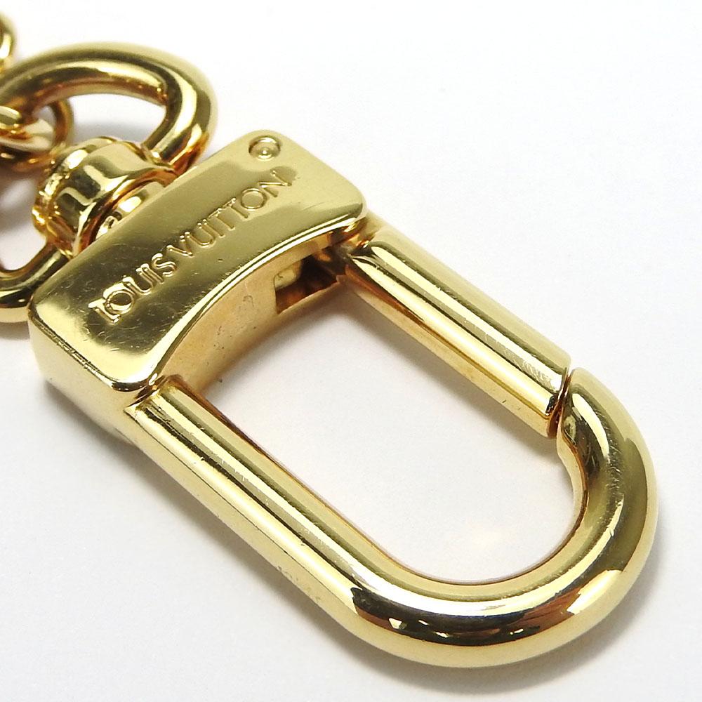 Used LOUIS VUITTON Key ring Portocle Night Light MP1842 Monogram reverse/leather Brown black Studs