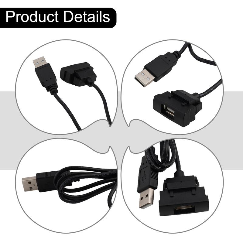 For Skoda Octavia RCD510 RNS315 Radio USB Interface Cable Adapter 150CM Black ABS Extension for Navigation System Modification