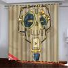 High-Density Blackout Curtains, Retro Yellowing Funny Series Digital Printing Blackout Curtains