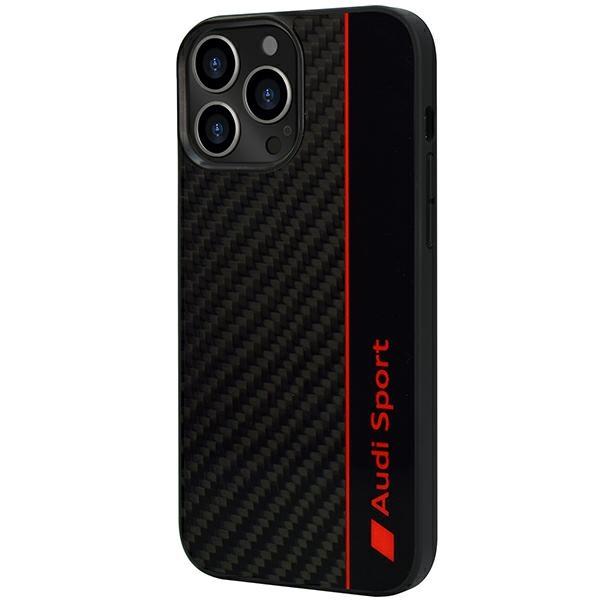 Audi Carbon Fiber Stripe Iphone 13 Pro / 13 6.1 Black Hardcase Aus-Tpupcip13P-R8/D1-Bk