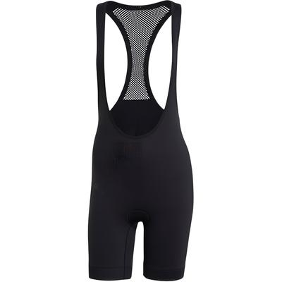 adidas The Primeknit Bib Shorts Solid Color Tight Lined Cycling Pants Women Shorts Black GK6167