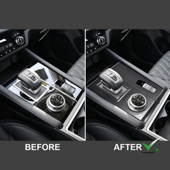 For Mitsubishi Outlander -2024 Carbon Fiber Gear Shift Box Panel Cover Trim