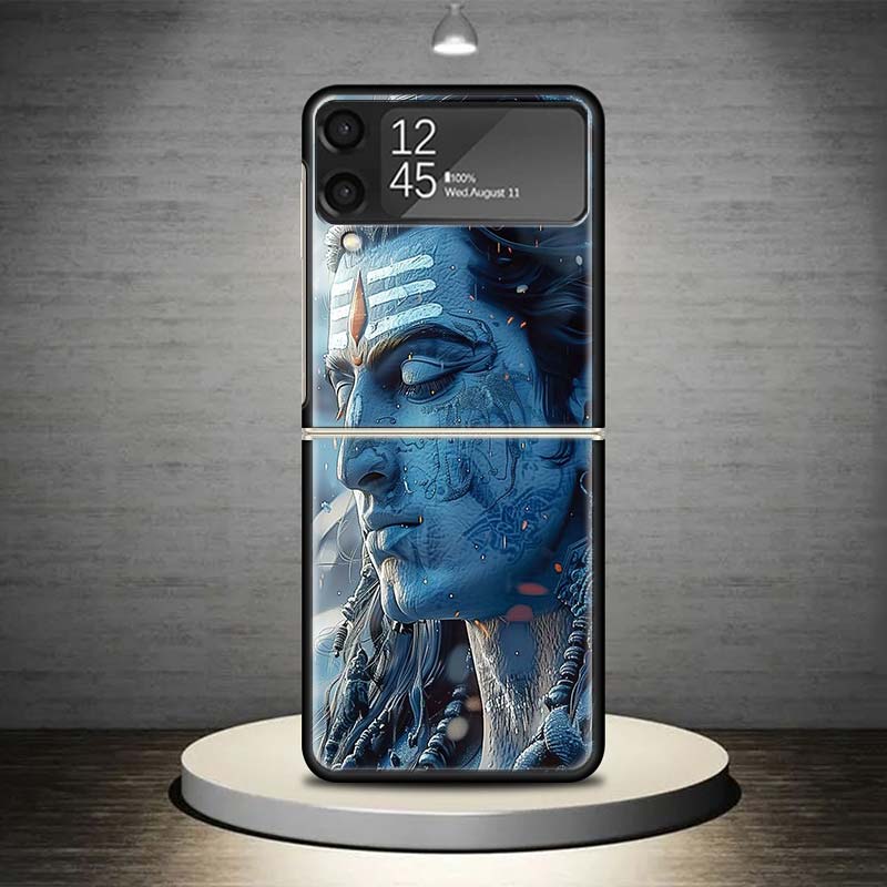 Lord Shiva Hindu God Buddha India Phone Case For Samsung Galaxy Z Flip 7 6 5 4 3 5G Shockproof Cover Z Flip7 Flip6 ZFlip5 Flip3