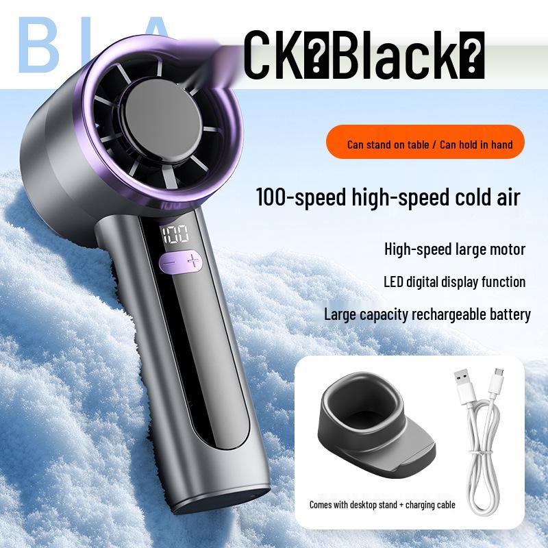 

Rechargeable Desktop Fan with Digital Display - Silent & Powerful for Dorms and Offices 4th Gen Upgrade - Cooling and Lighting, 100 Levels