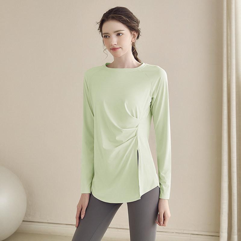 

Women s High-End Slimming Yoga Top, Quick-Dry, Mid-Length, Hip-Covering, Long-Sleeve, Perfect for Autumn Fitness M (Recommended for 52.5-60 kg)